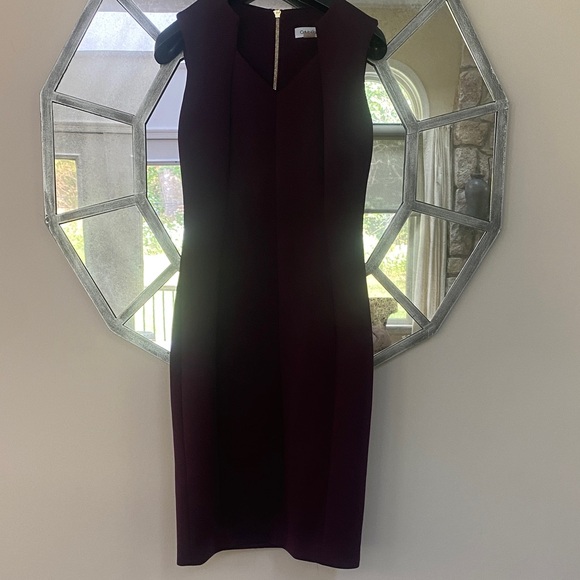 Calvin Klein Deep Purple Midi Dress - Picture 1 of 5